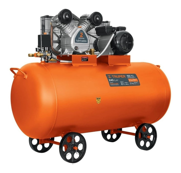 Compresor De Aire Eléctrico  Truper Comp-240lh 240l 3hp 220v - Mundo Tool 