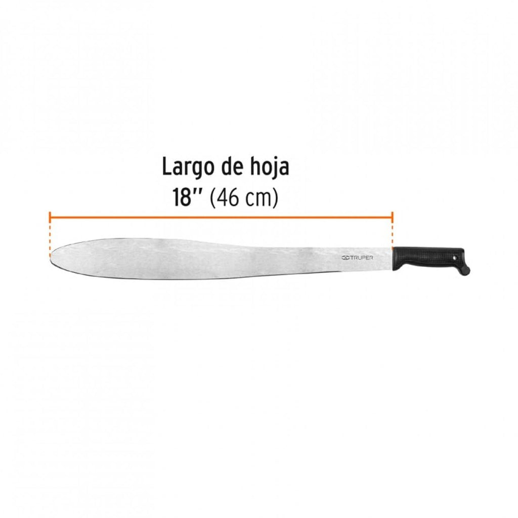 Machete Tipo Caguayana 24' Cacha Negra Inyect Truper - Mundo Tool 