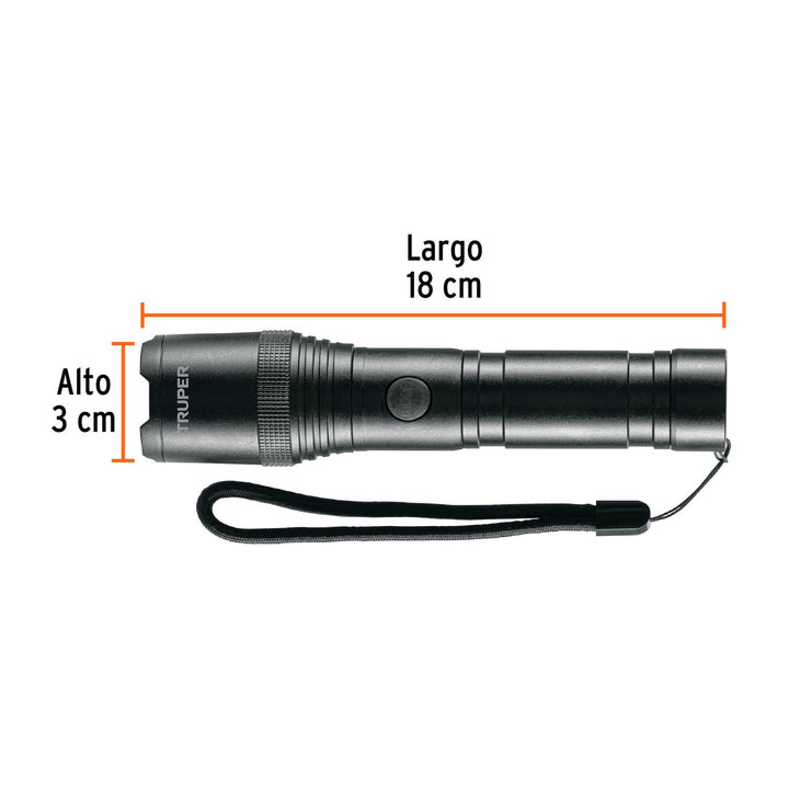 Linterna LED recargable, de aluminio, 420 lm, TRUPER - Mundo Tool 