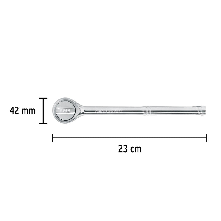 Matraca cuadro 1/2" liberación rápida cabeza redonda, Pretul - Mundo Tool 