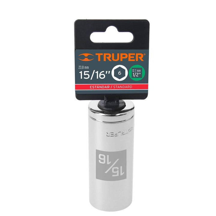 Dado de 15/16" largo cuadro 1/2" Truper - Mundo Tool 