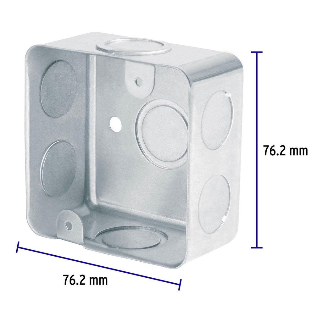 Caja cuadrada reforzada 3“x3", Volteck - Mundo Tool 