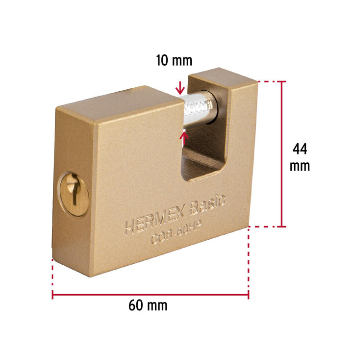 Candado antipalanca 60 mm cuerpo de hierro, Hermex - Mundo Tool 