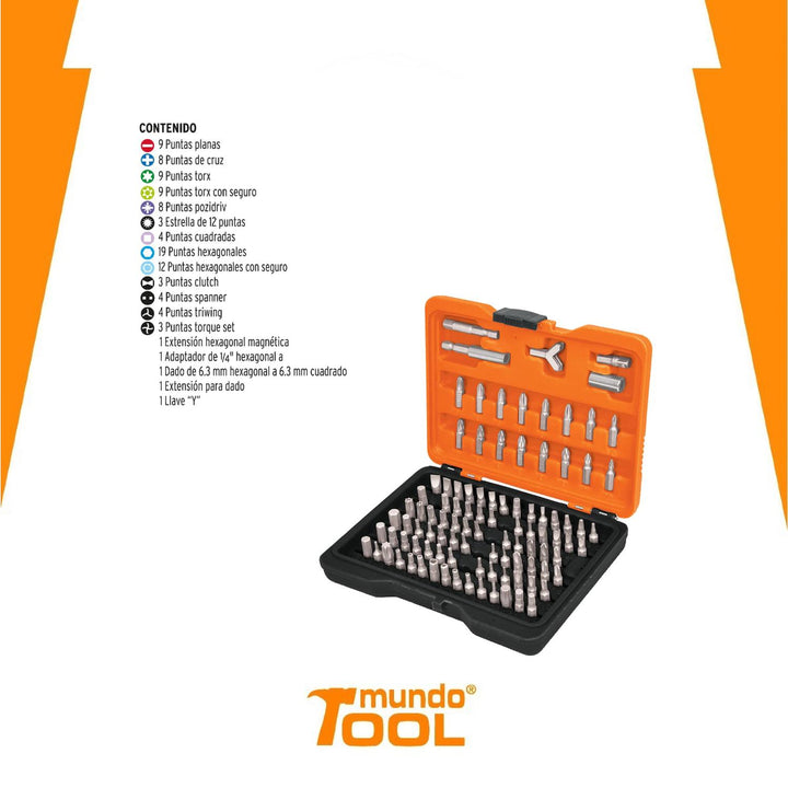 Juego 100pzs Puntas De Desarmador 1' Con Estu Truper - Mundo Tool 