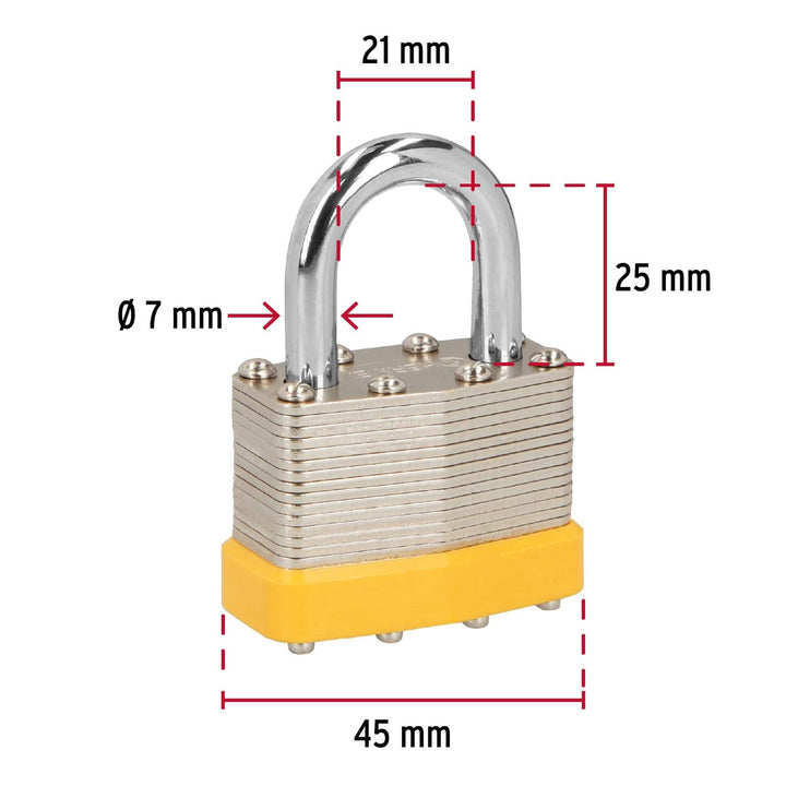 Candado Laminado 45mm Basic Hermex - Mundo Tool 