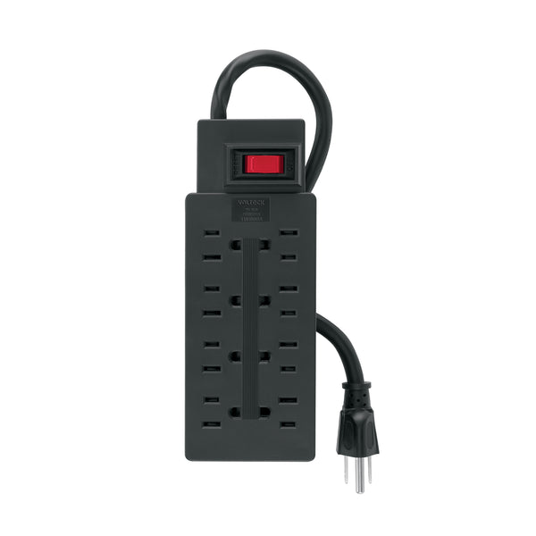 Multicontacto uso rudo 8 entradas sup. de picos 460 J, negro - Mundo Tool 