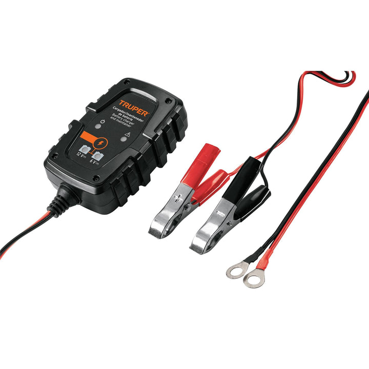 Truper CARBA-1, Cargador de 1 A para baterías de 6 y 12V - Mundo Tool 
