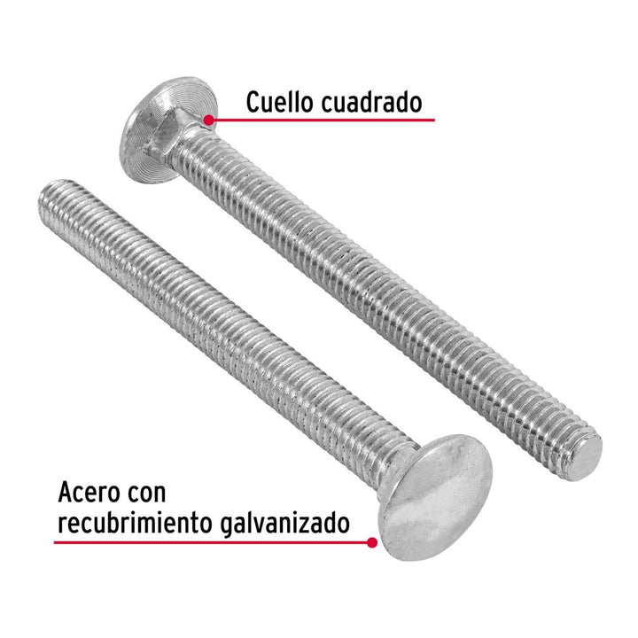 Tornillo tipo coche, 3/8 x 4', bolsa con 30 piezas Fiero - Mundo Tool 