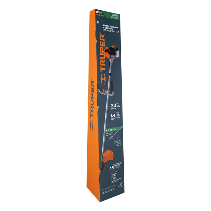 Desmalezadora a gasolina 33 cc mango tipo "bici", 18" corte - Mundo Tool 