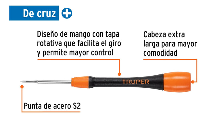 Desarmador De Precisión De Cruz Ph000 - Mundo Tool 
