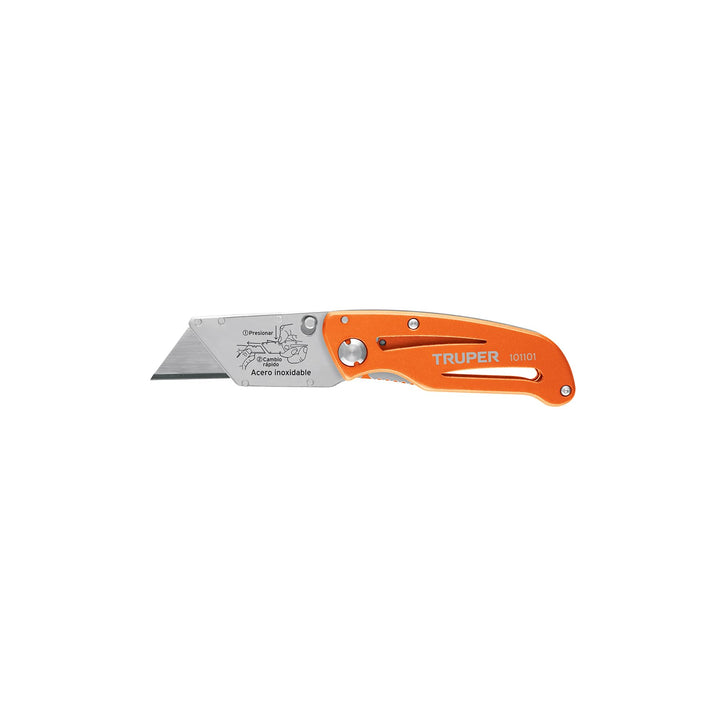 Truper NV-6X, Navaja abatible 6″ cuerpo de aluminio y acero inoxidable - Mundo Tool 