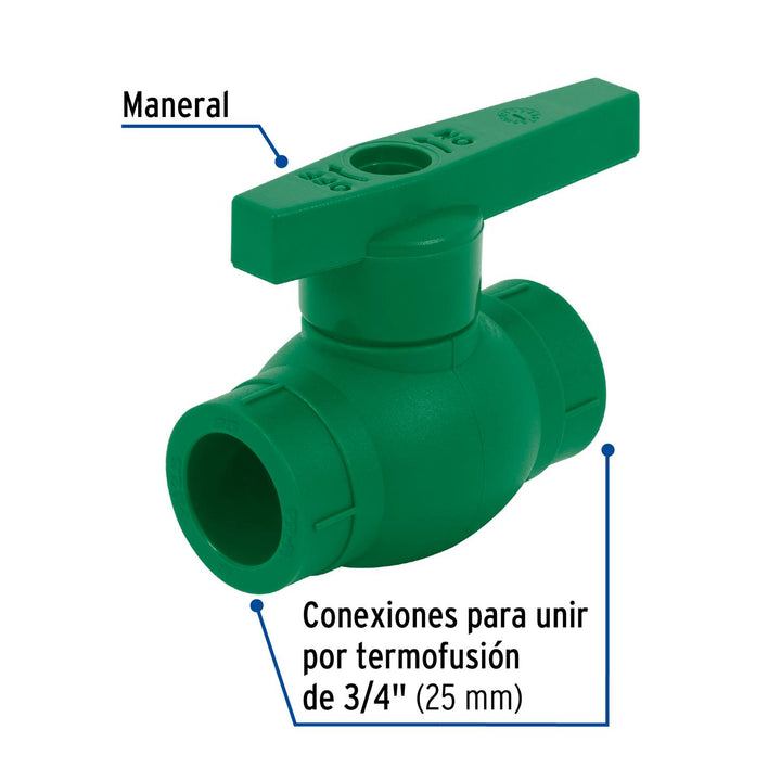 Válvula de esfera de PPR 3/4", Foset - Mundo Tool 