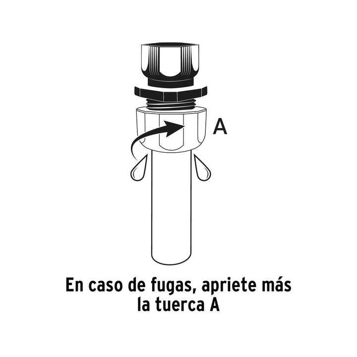 Conector 1/2' hembra de ABS con tuerca de ajuste manual - Mundo Tool 