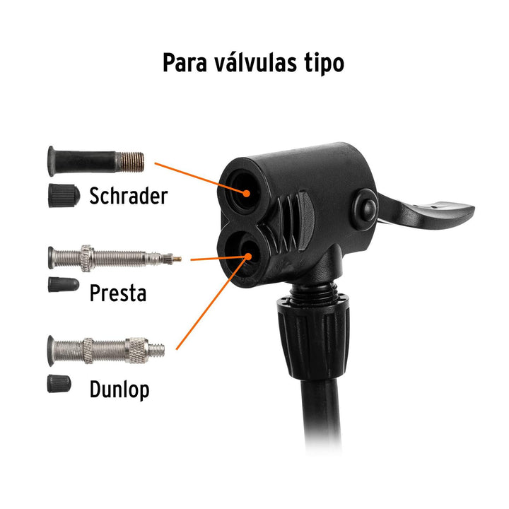 Bomba manual para inflar, 100 PSI - Mundo Tool 