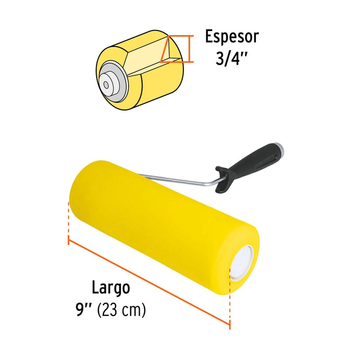 Rodillo Para Pintar Felpa 9x3/4' Semi Rugosa Truper - Mundo Tool 