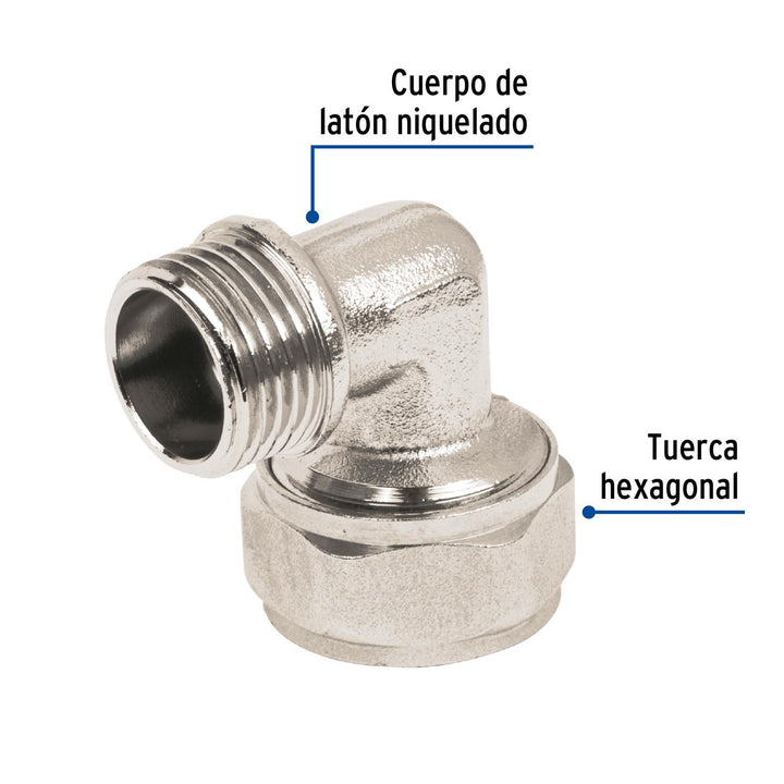 Codo 90° para PEALPE, 1/2', con rosca macho, Foset - Mundo Tool 