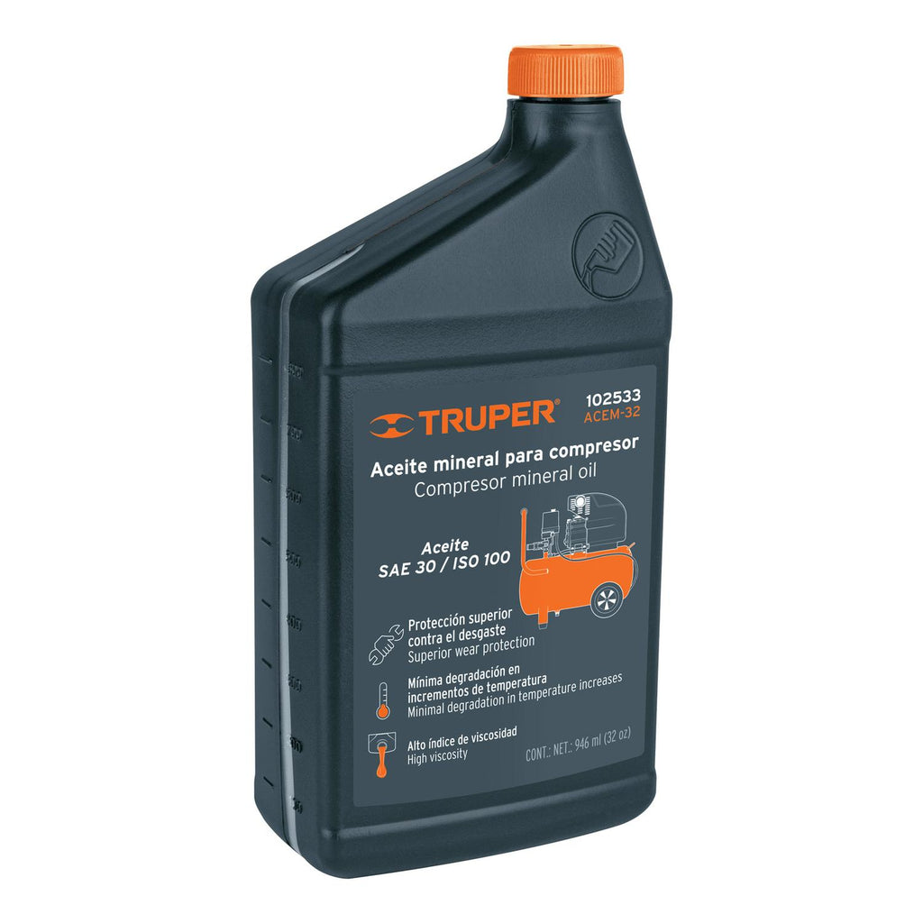 Aceite mineral para compresor, 946ml (32oz), Truper - Mundo Tool 