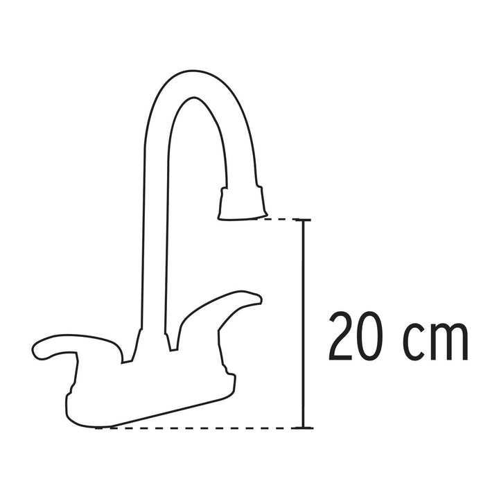 Mezcladora para lavabo, manerales palanca, tipo bar, satín, Aqua - Mundo Tool 