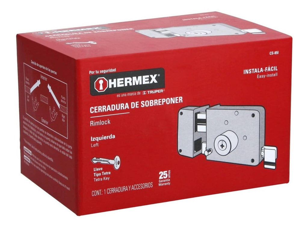 Cerradura De Sobreponer Clásica Instala-fácil Hermex - Mundo Tool 