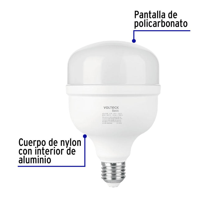 Lámpara LED alta potencia 25W (equiv. 250W) luz de día Basic - Mundo Tool 