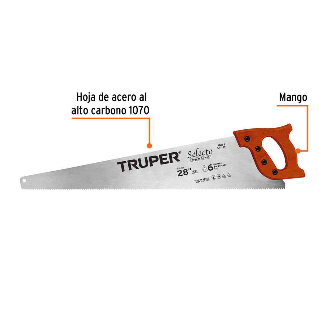 Serrucho 28' Selecto 5 Dpp Truper - Mundo Tool 