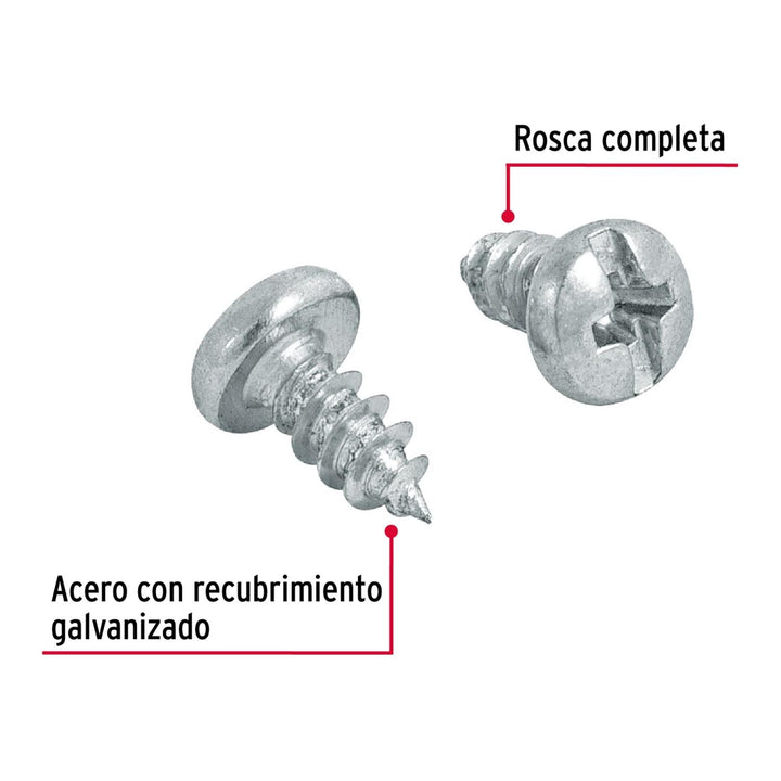 Pija para lámina, #6 x 3/8', bolsa con 200 piezas Fiero - Mundo Tool 