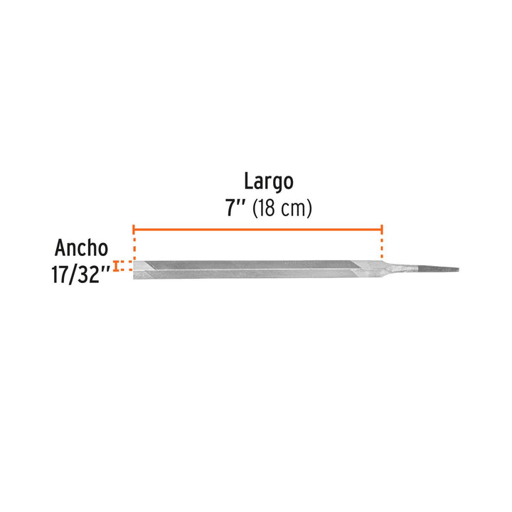 Lima triángulo pesado 7", 32 dpp, Truper - Mundo Tool 
