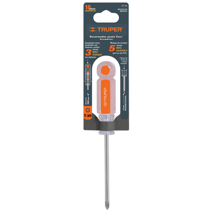 Desarmador punta Torx T 20 mango de acetato Truper - Mundo Tool 
