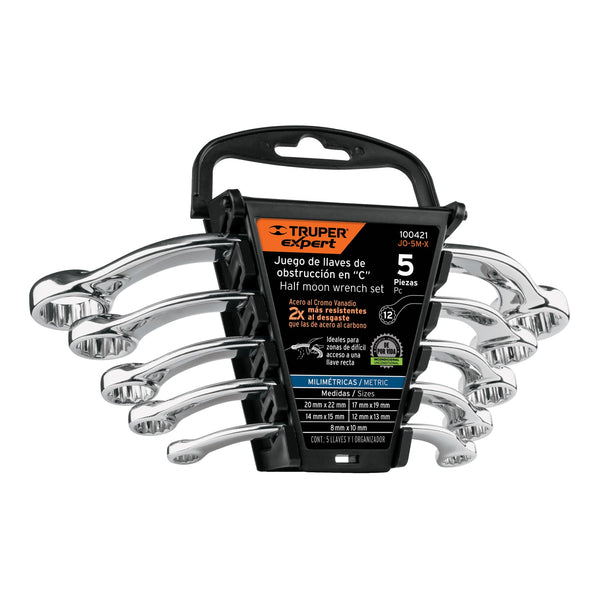 Truper JO-5M-X, Juego de 5 llaves de obstrucción milimétricas en C - Mundo Tool 