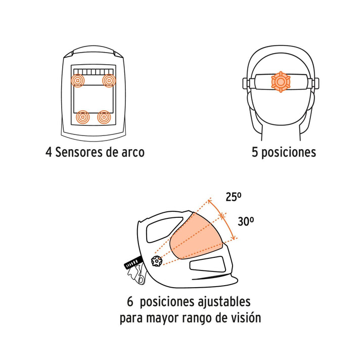 Careta electrónica para soldar, panel digital, 9 a 13, Expert - Mundo Tool 