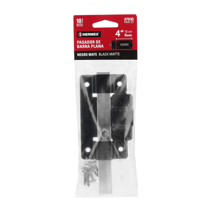 Pasador de barra plana 4", negro, Hermex - Mundo Tool 