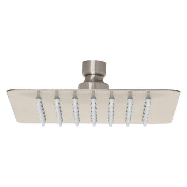 Foset Tubig R-414SN, Regadera cuadrada 6″, acero inoxidable, sin brazo, satín - Mundo Tool 