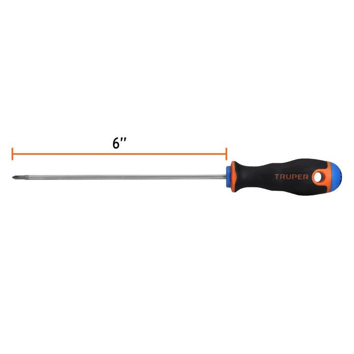 Desarmador punta Phillips # 0 Comfort Grip 6" Truper - Mundo Tool 