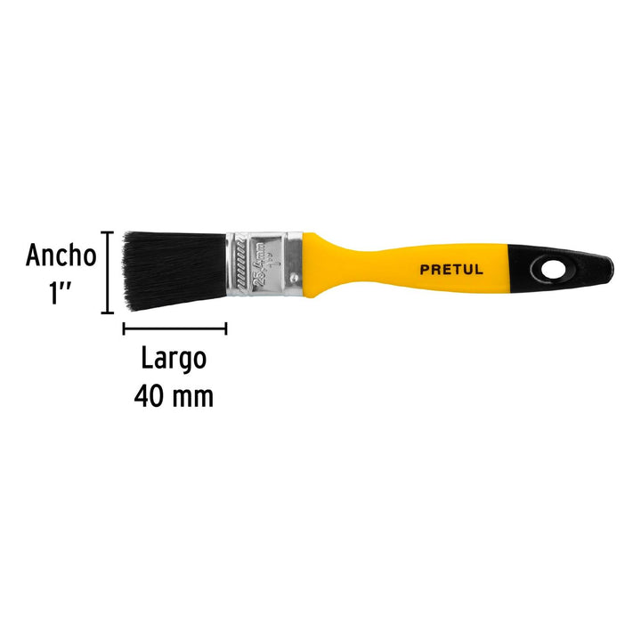 Brocha uso general de 1" con mango de plástico, Pretul - Mundo Tool 