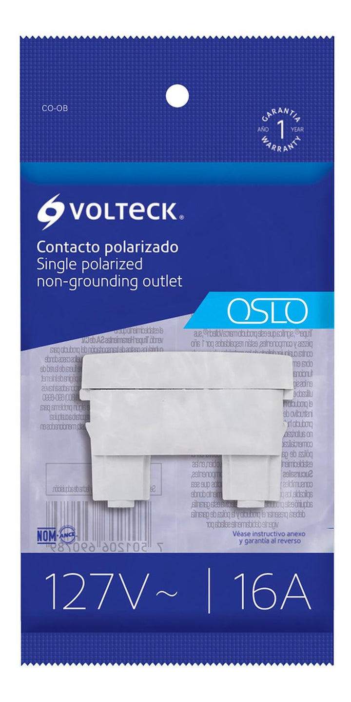 Contacto Sencillo Sin Tierra Línea Oslo Color Volteck - Mundo Tool 