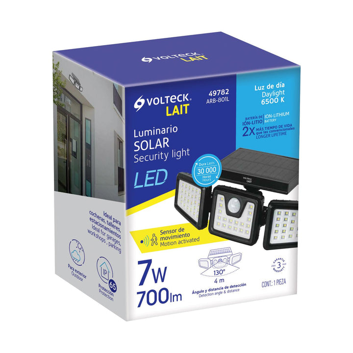 Luminario Solar LED 8 W, sensor de mov. - Mundo Tool 