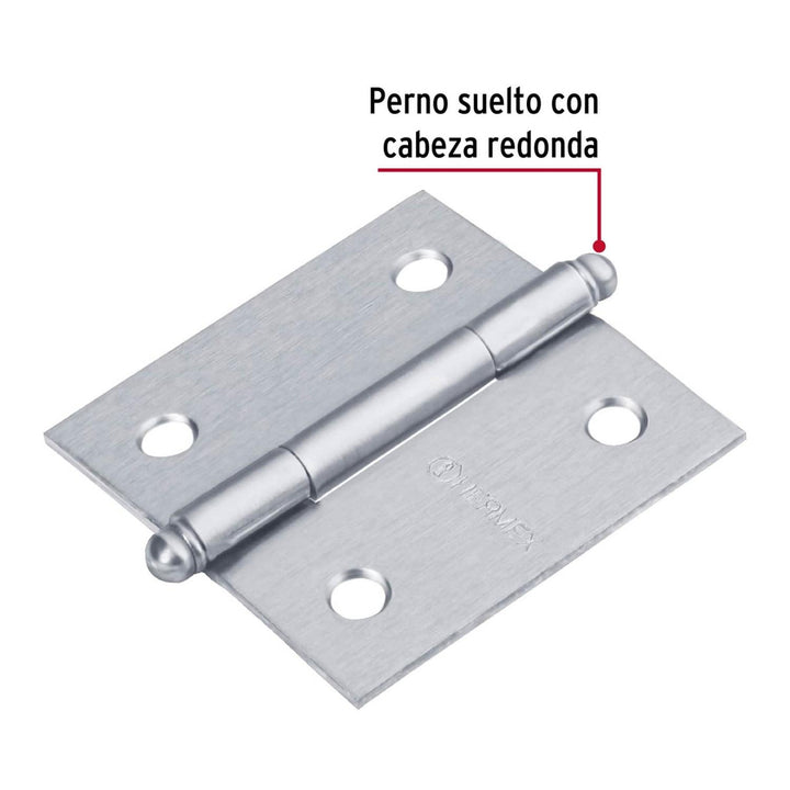 Bisagra Cuadrada 2' Mate Redonda Hermex - Mundo Tool 