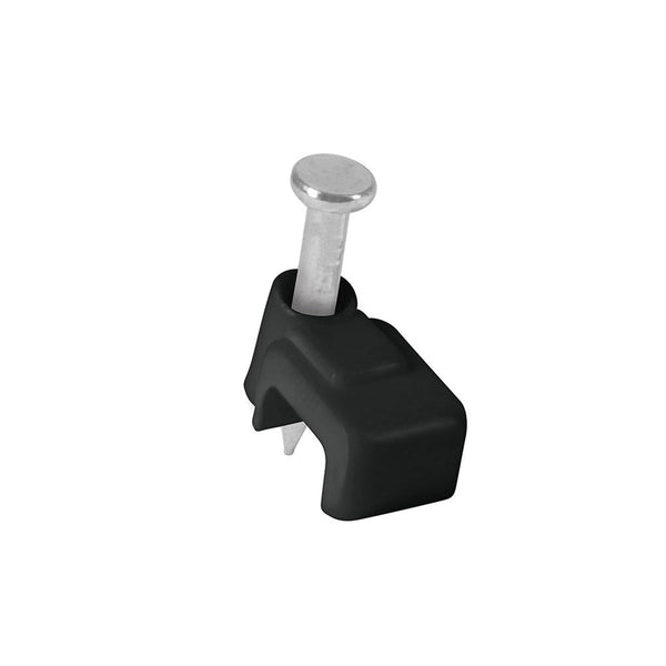 Volteck GPL-5N, Bolsa con 20 grapas negras de 3 x 6 mm para cable plano - Mundo Tool 