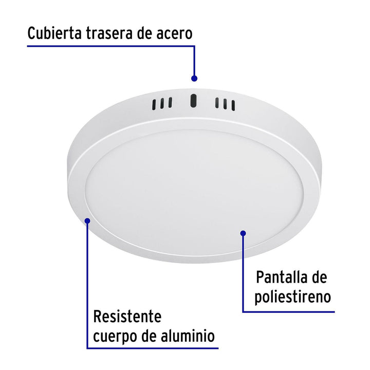 Plafon Redondo Moderno 18w 6500k Led - Mundo Tool 