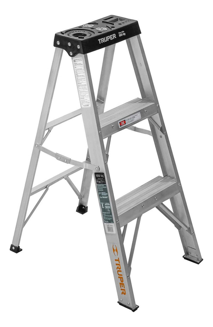 Escalera Tijera 2 Escalones Tipo Iii Aluminio Truper 16740 - Mundo Tool 