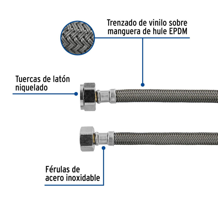 Manguera para WC 60 cm Vinilo Foset - Mundo Tool 