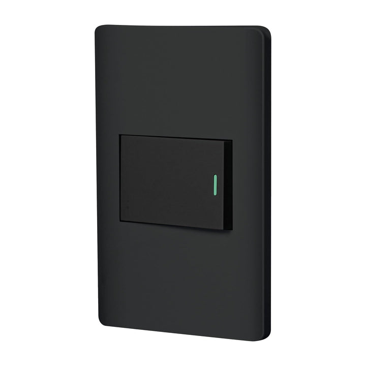 Volteck PA-APSE15-LN, Placa armada negra 1 interruptor sencillo línea Lisboa - Mundo Tool 
