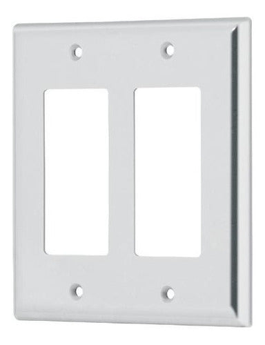Placa 2 Ventanas Ace. Inox. Classic Voltech 47190 - Mundo Tool 