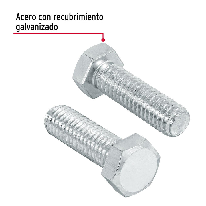 Tornillo Acero Galvanizado 3/8x1 1/4' 40 Pzas Fiero - Mundo Tool 