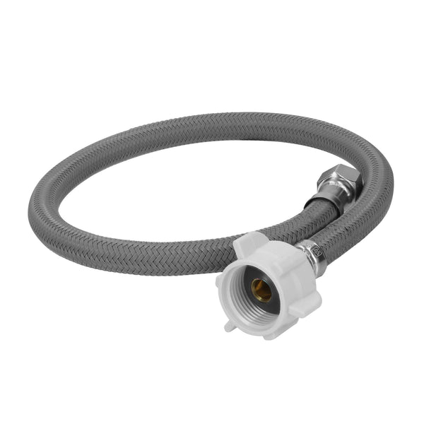 Foset FWC-P40VL, Manguera para WC vinilo gris 3/8″x7/8″ largo 40cm plástico/latón - Mundo Tool 