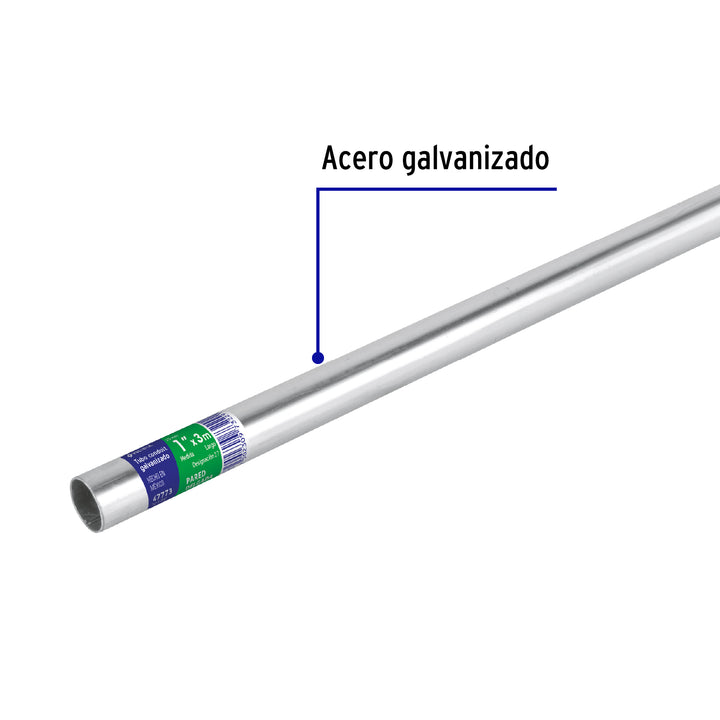 Tubo Conduit 1' pared delgada (1.6 mm), et. verde, 3 m - Mundo Tool 