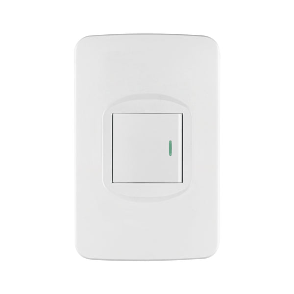 Placa armada 1 interruptor de 3 vías 1.5 módulos, Toledo - Mundo Tool 