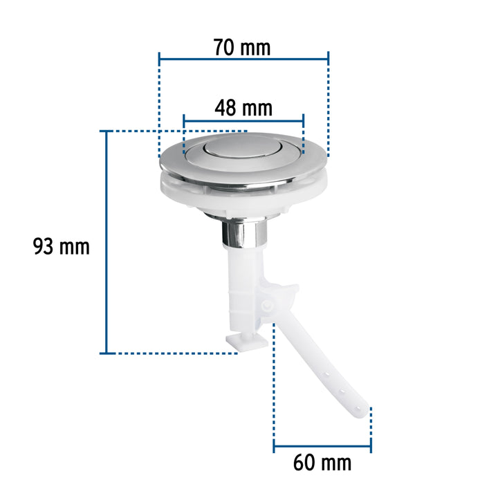 Botón superior universal p/válvula tradicional para WC,FOSET - Mundo Tool 