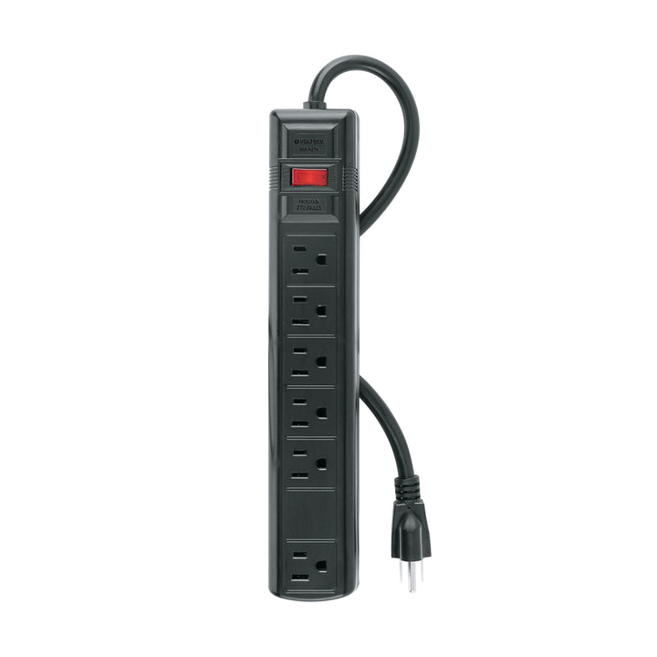 Multicontacto uso rudo 6 entradas sup. de picos 270 J, negro - Mundo Tool 