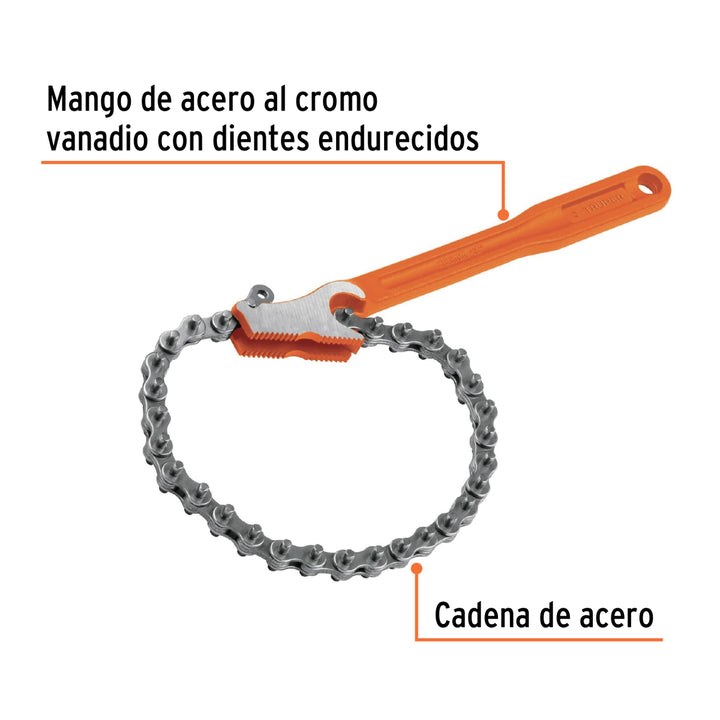 Llave universal con cadena con mango de 11″, Truper - Mundo Tool 
